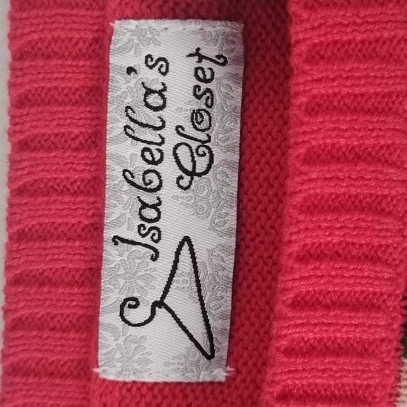 Isabella's Closet Sexy Festive Red Elf Crew Neck Sweater 100% Cotton Size S - Picture 8 of 16